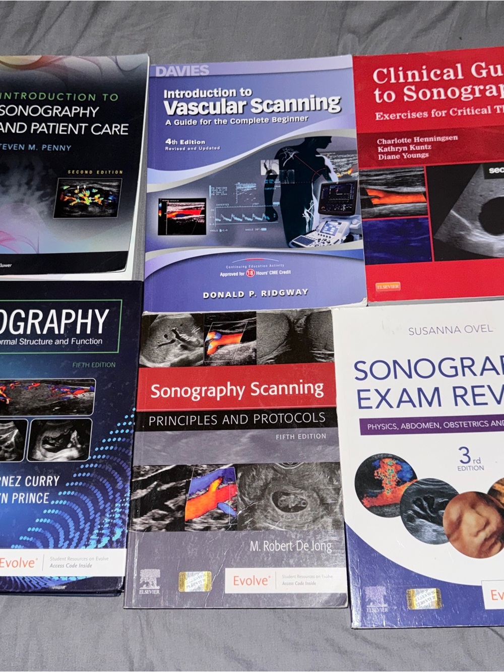 Multiple Medical Sonography Textbooks